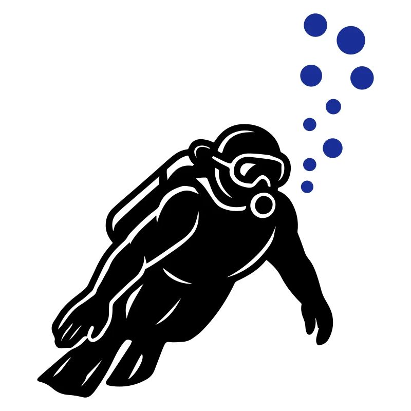 Silhouette de plongeur