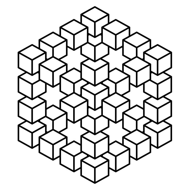 impossible figure Escher cube geometry fantasy