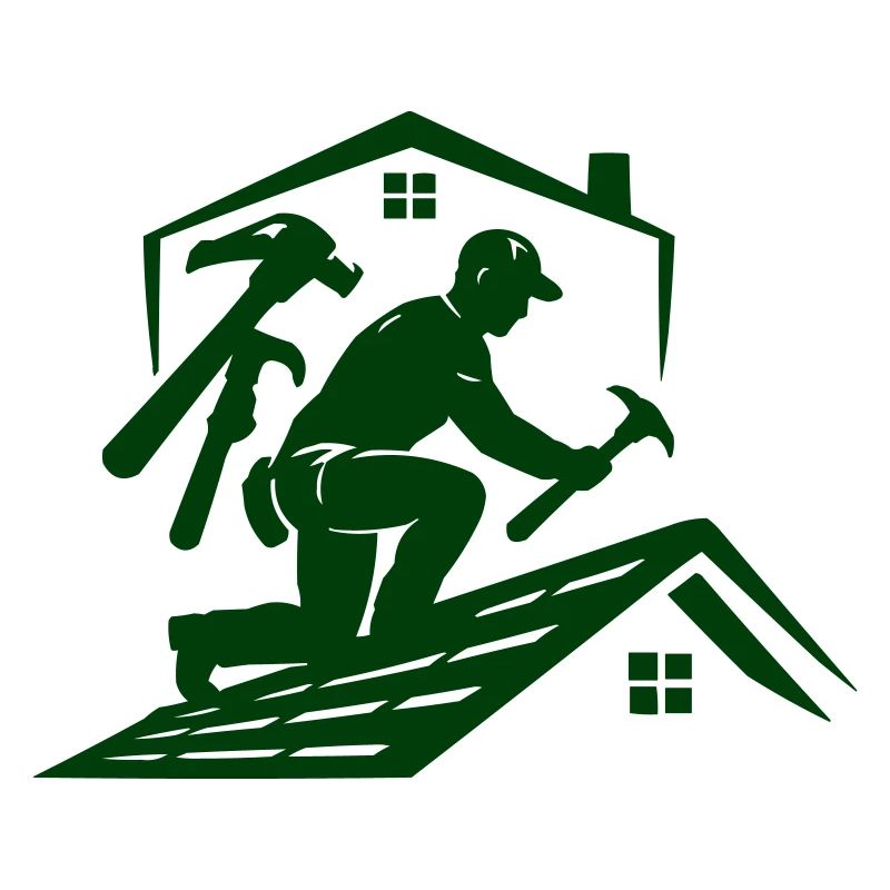 Dachhandwerker Silhouette Dachdecker