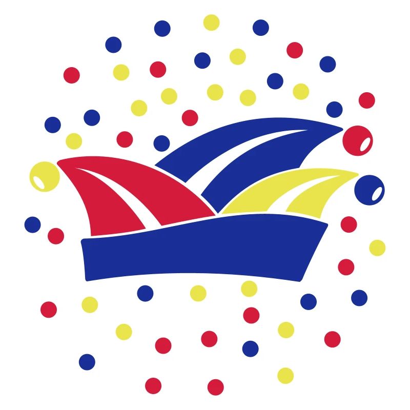 Fasching Karneval Narrenkappe 1, 2 oder 3 Farben