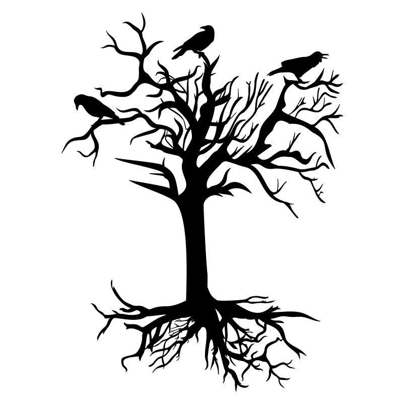 Raven Raven old tree mystical