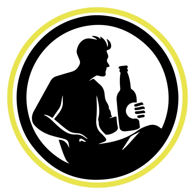 Flasche Bier Trinken Silhouette