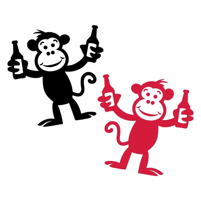 Affe Bier Lustig Party Junggeselle