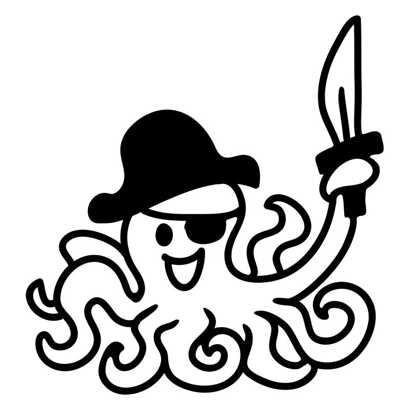 Pirate octopus - line