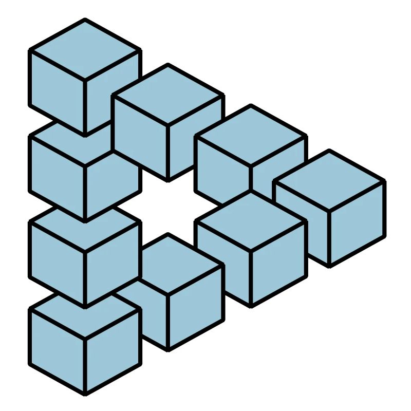 Optical illusion - Impossible figure