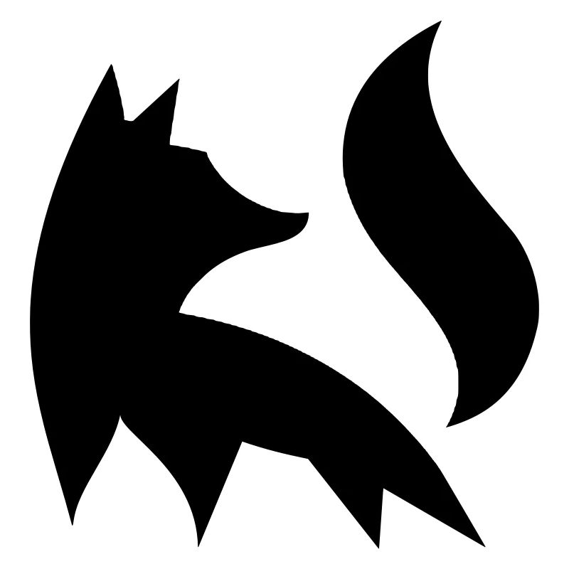Fox Silhouette Forest Nature Animal Red Fox Vector