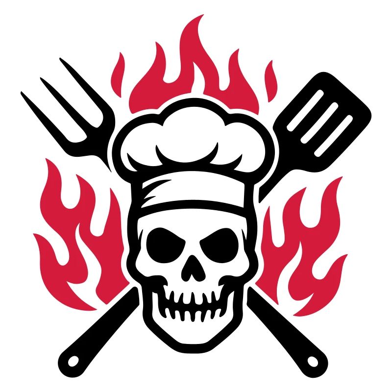 Grill Skull Cook Flame