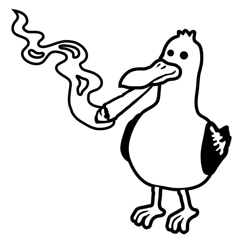 Joint rauchen Kiffer Möwe