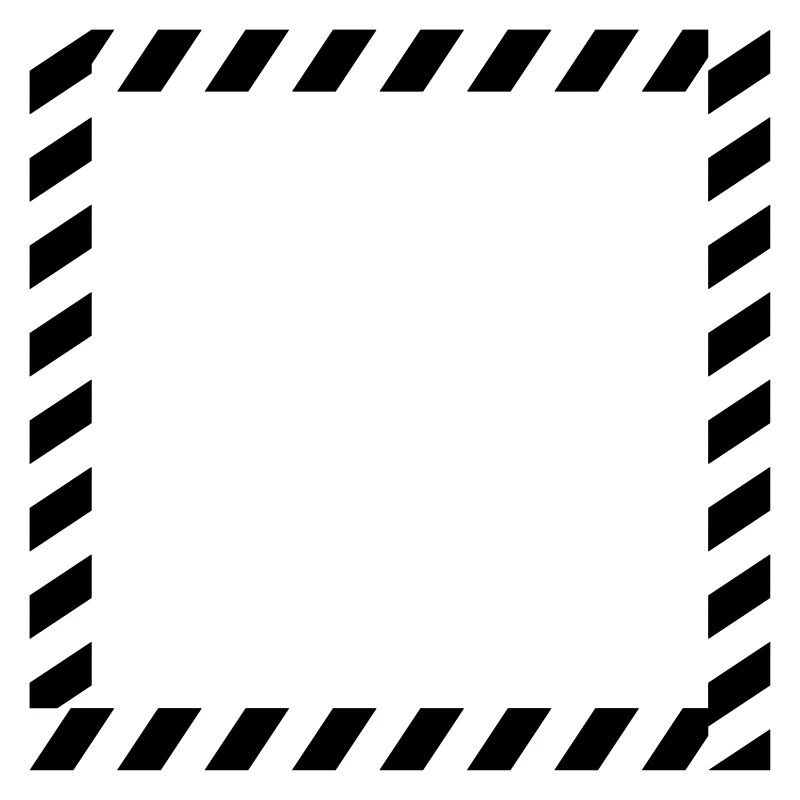 Shield frame caution tape