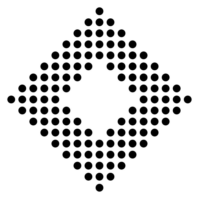 Losange, icône, carré, pixels, points