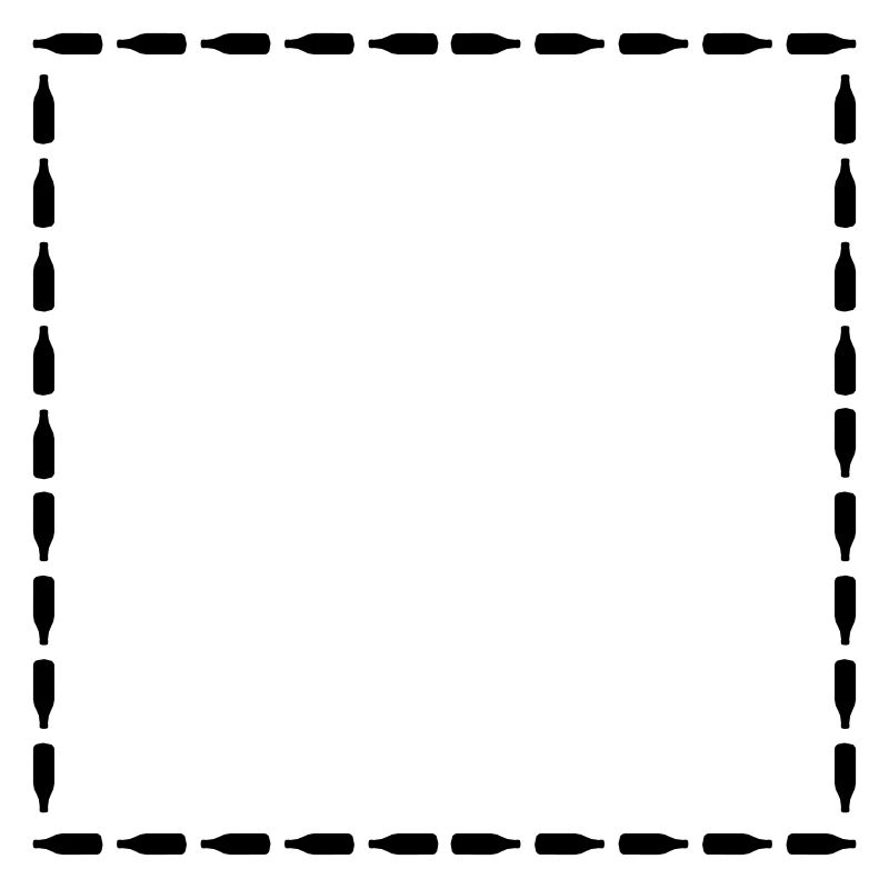Square Beer Bottles Frame
