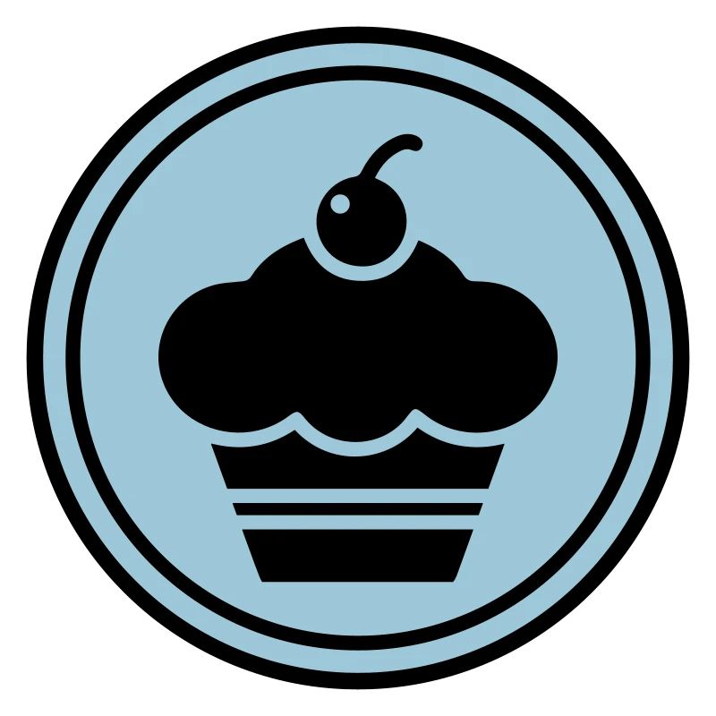 Cupcake silhouette circle