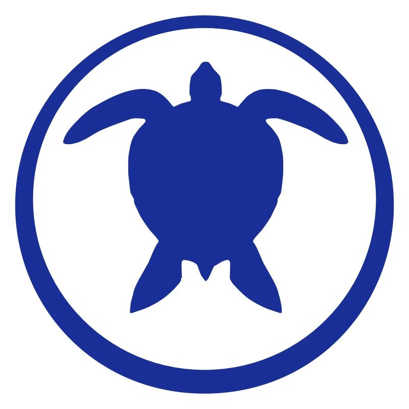 Water turtle circle round silhouette icon