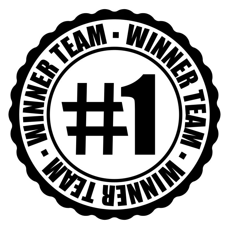 first 1 winner team friends red bars logo coo