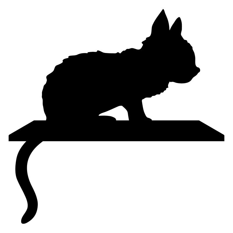 Contour De l’étagère Silhouette Chaton