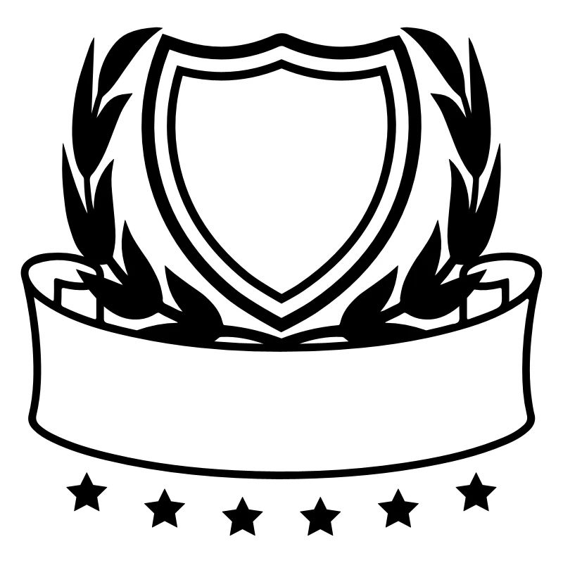 emblème bouclier couronne bannière design logo tex
