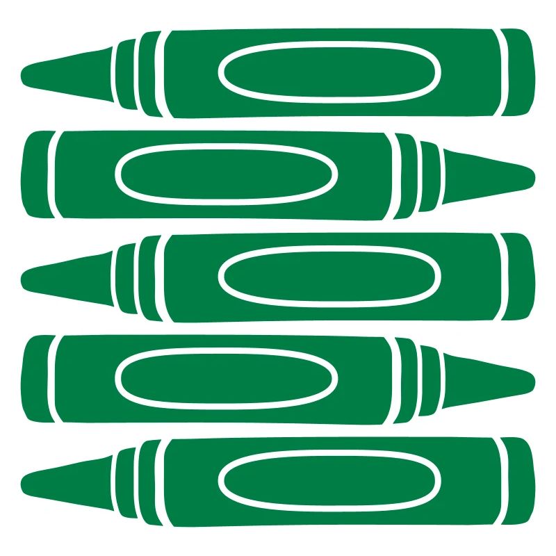 Crayons de cire verte design cool