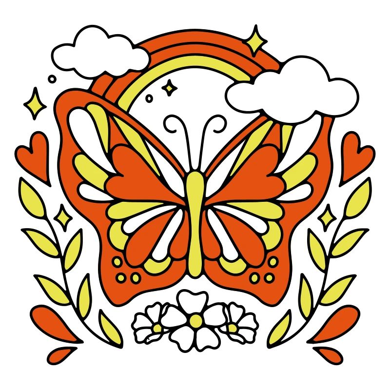 Retro Butterfly