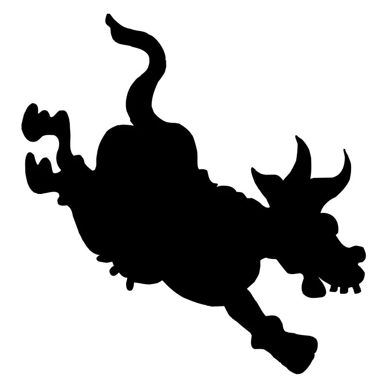 Drôle d’image d’ombre de vache