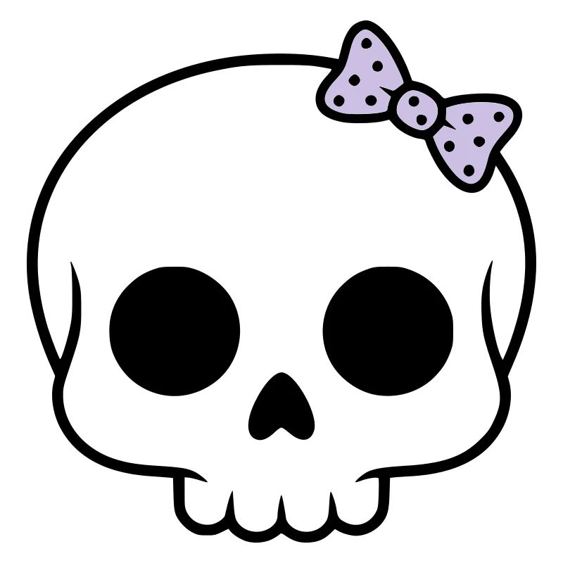 Cute skull with bow | Girly Goth