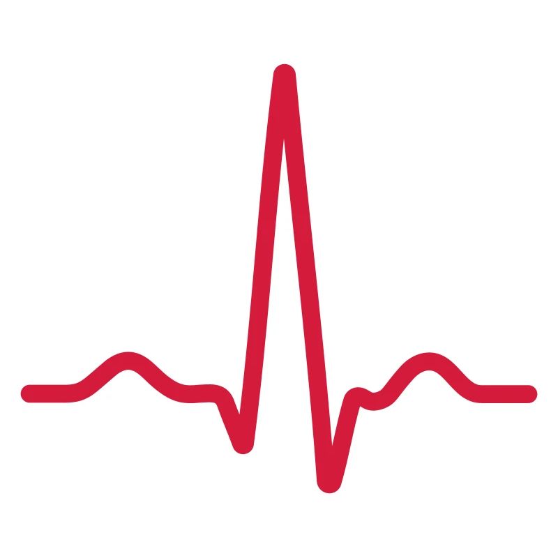 Bold Red Ecg Pulse Line