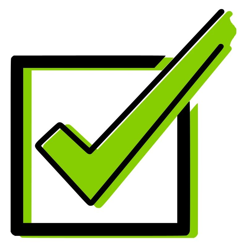 Häkchen Checkliste Box Comic