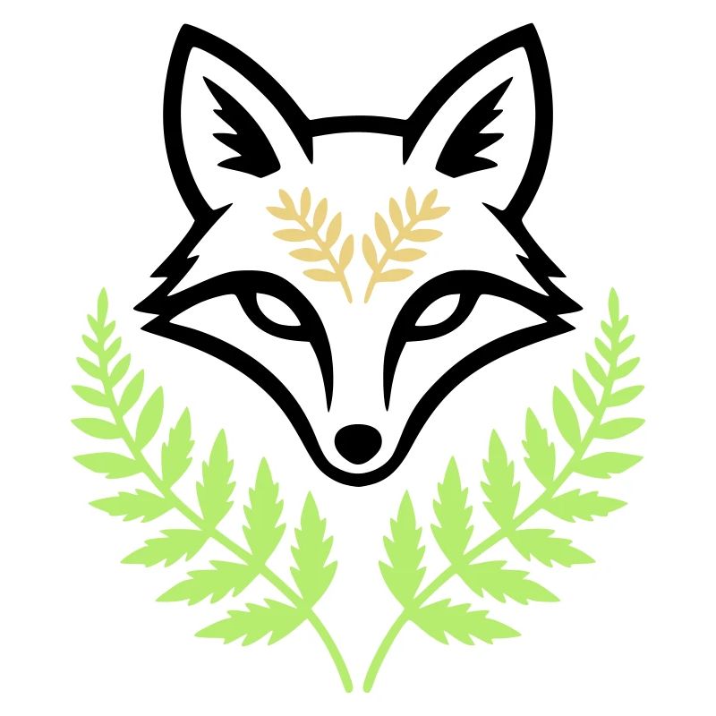 Fuchs Farn Pastell Wald Logo