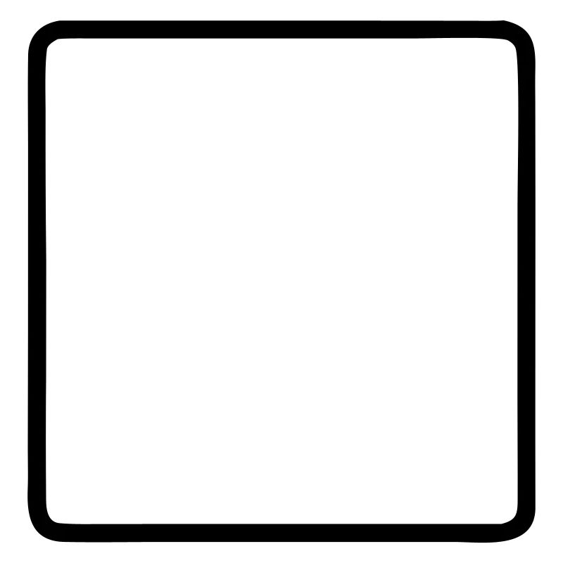Square Frame Rounded Outline