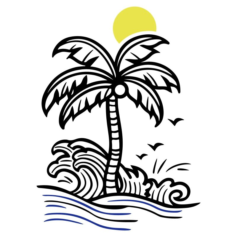 Palm Tree Holidays Beach Summer