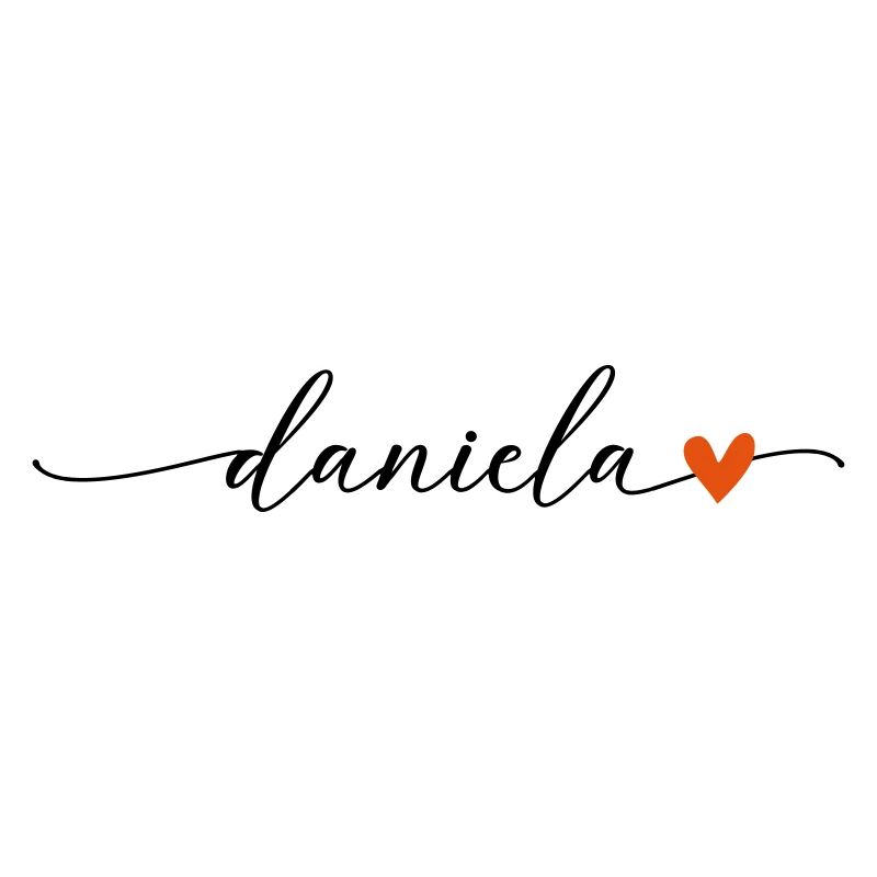 Daniela Last name First name Calligraphy Script