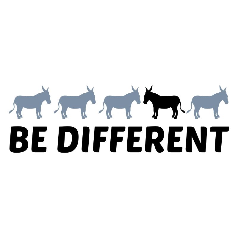 texte différent être différent âne cheval poney petit pac