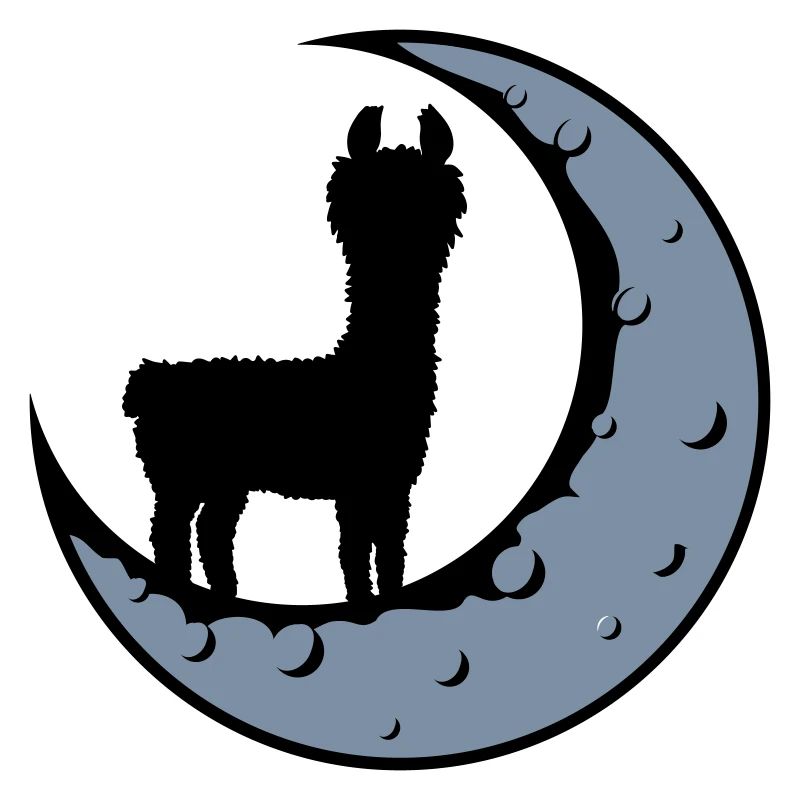 Mond Lama Silhouette