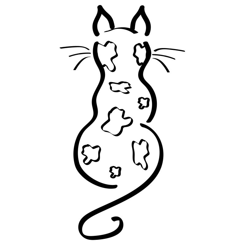 Écussons de dos Cat Minimalist Line Bengal