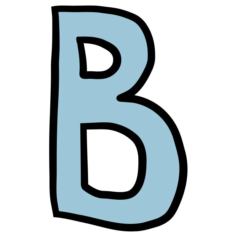 Buchstabe B Comic Cartoon