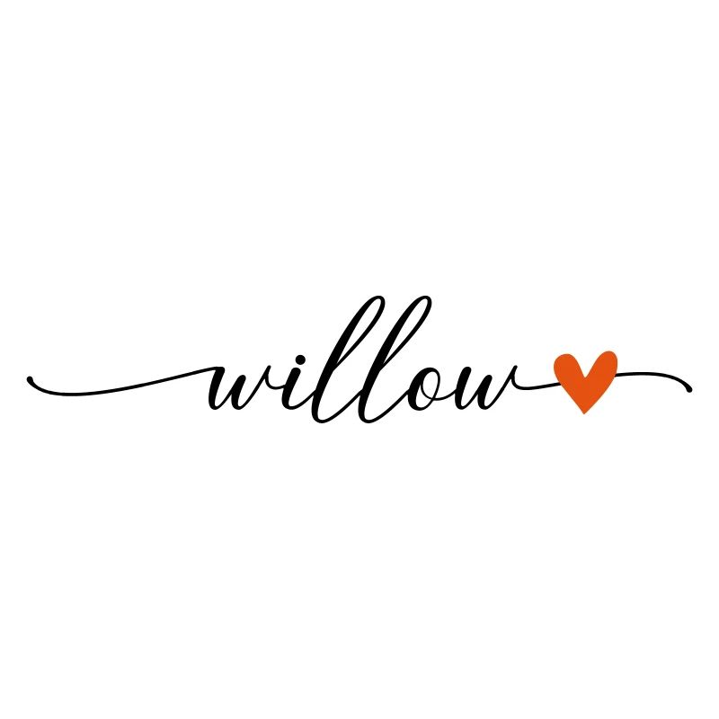 Willow Surname First name Calligraphy Script