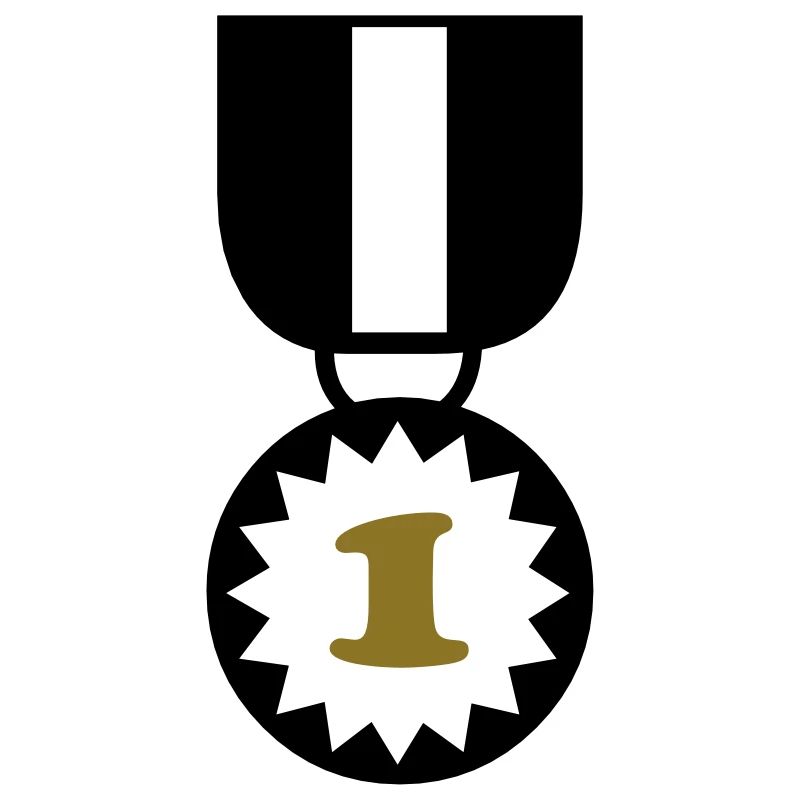 Medaille 1. Erster Gewinner Sieger Bester Held