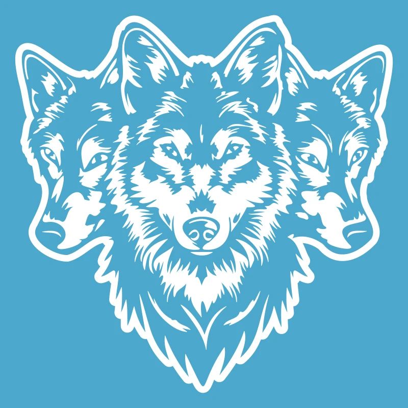 Wolfsrudel Wolf Kopf