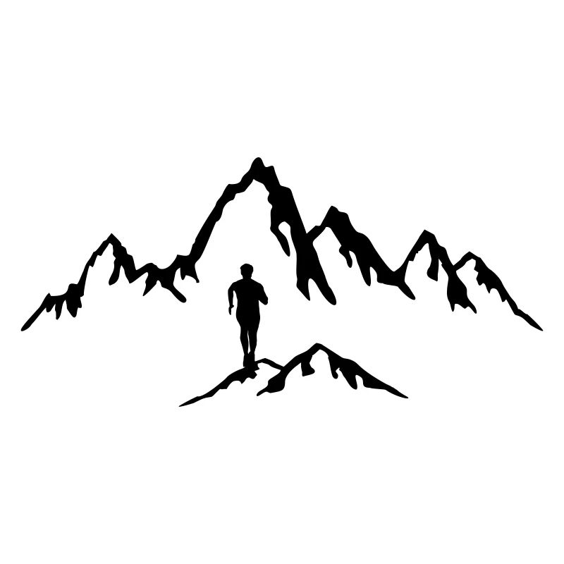 Mountain running, trail running, man