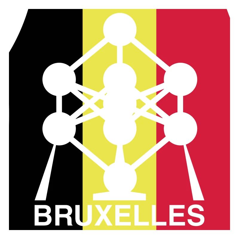 Atomium Brussels – Belgian Flag Square Design