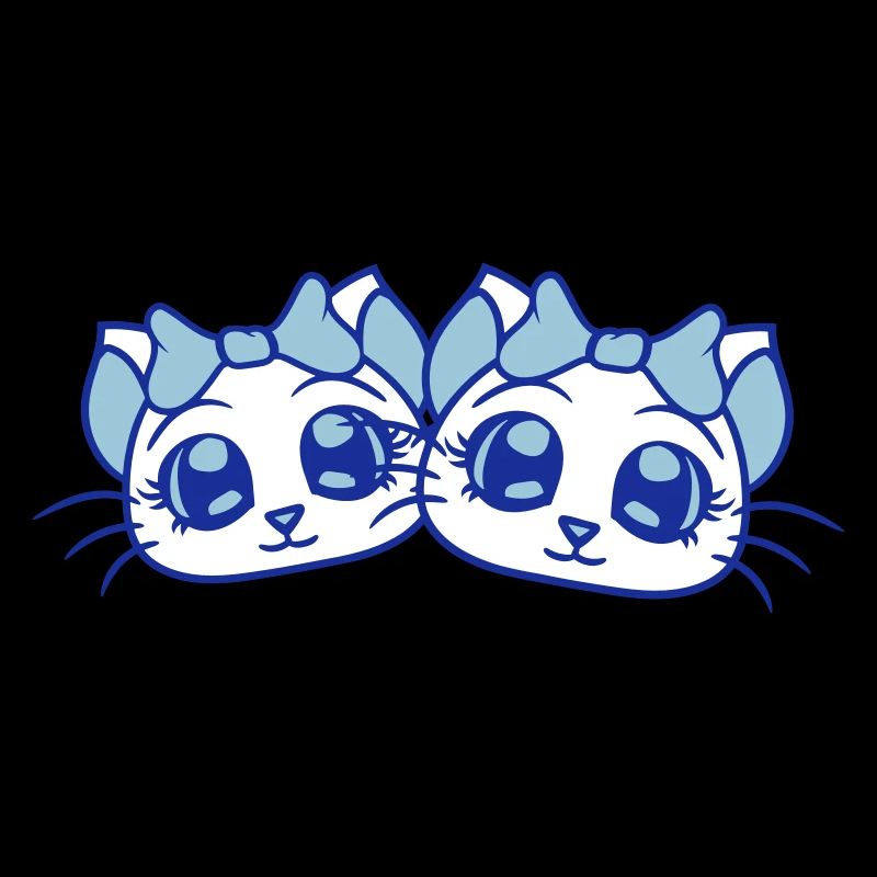 2 mignonnes filles chats jolie arc copines