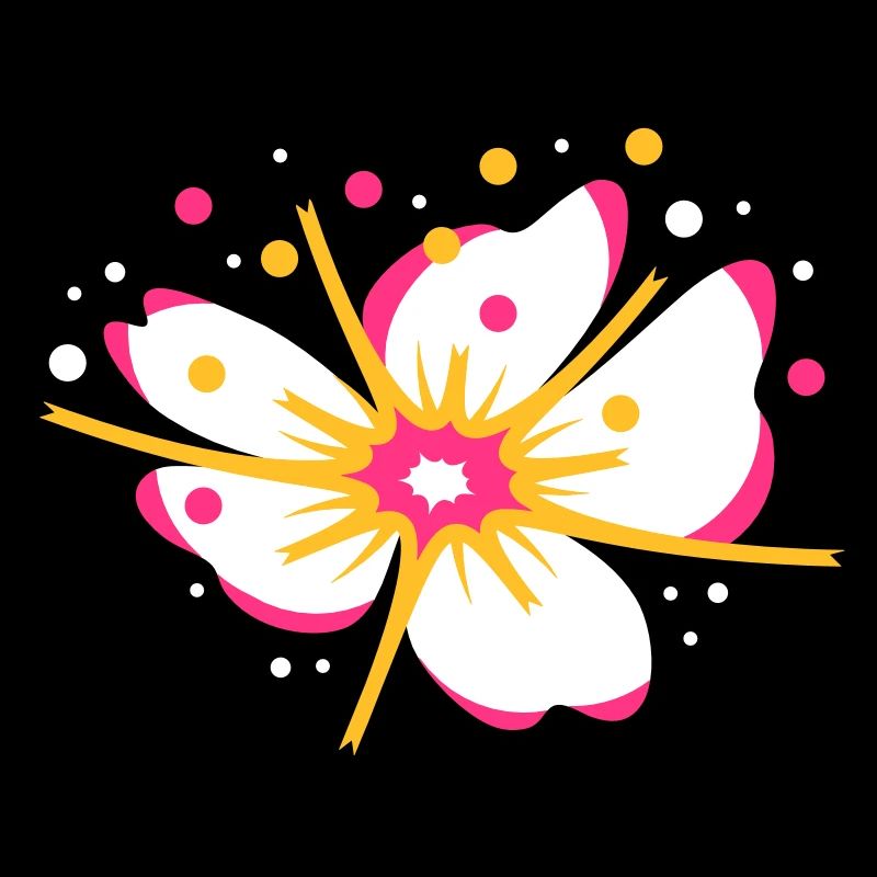 A cherry blossom with pollen