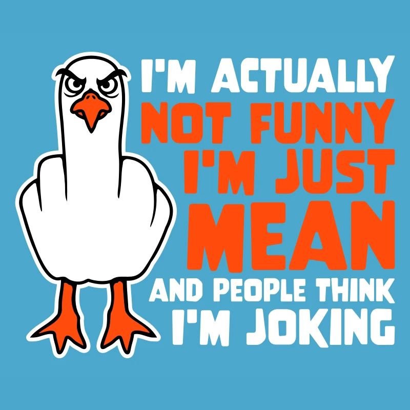 Möwe Mittelfinger Not Funny Mean People Think Joke