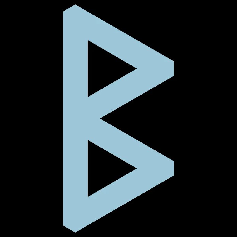 Rune: Berkjon / Berkano ᛒ (B), QuantumRunesFuthark0 ©