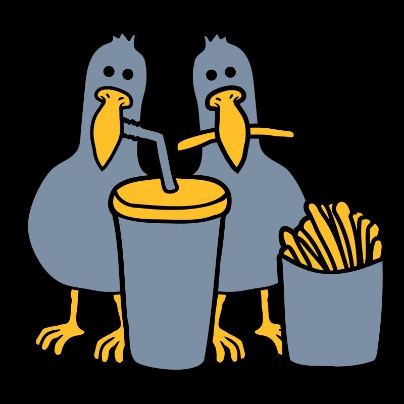 Fast-food mouettes volées