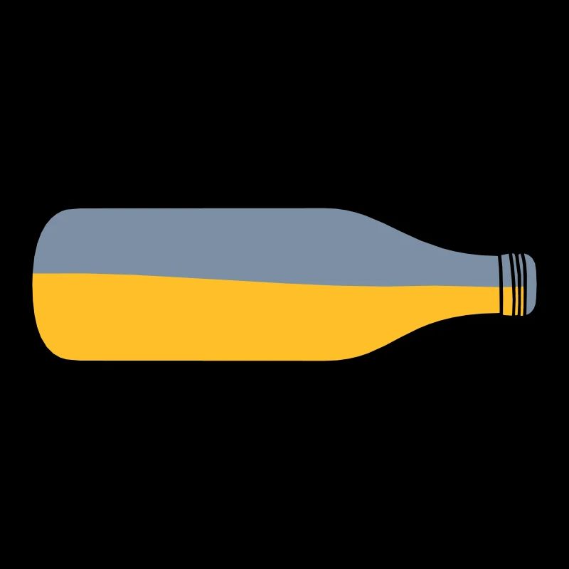 Liegende Bier Flasche