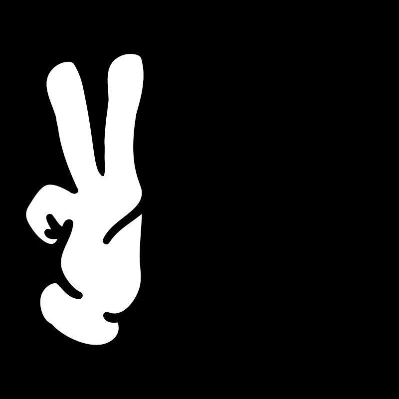 vip hand victory peace zeichen finger comic cartoo