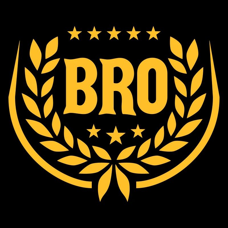 Logo du texte de la couronne de bro laurel