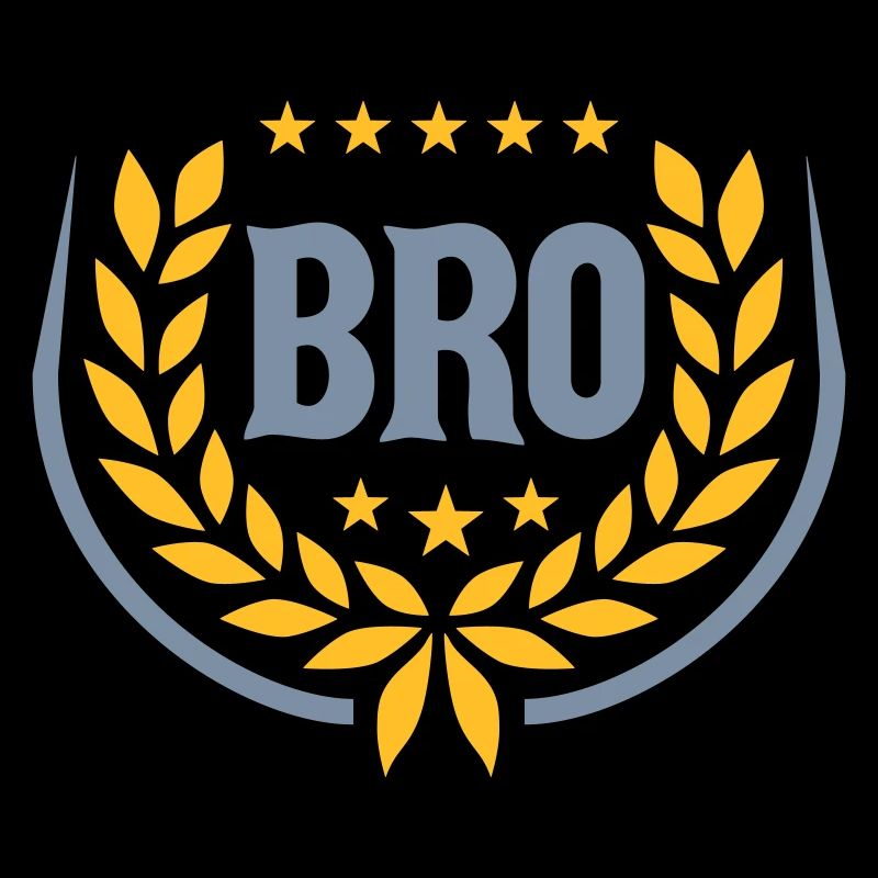 Couronne de laurier Bro Text Logo