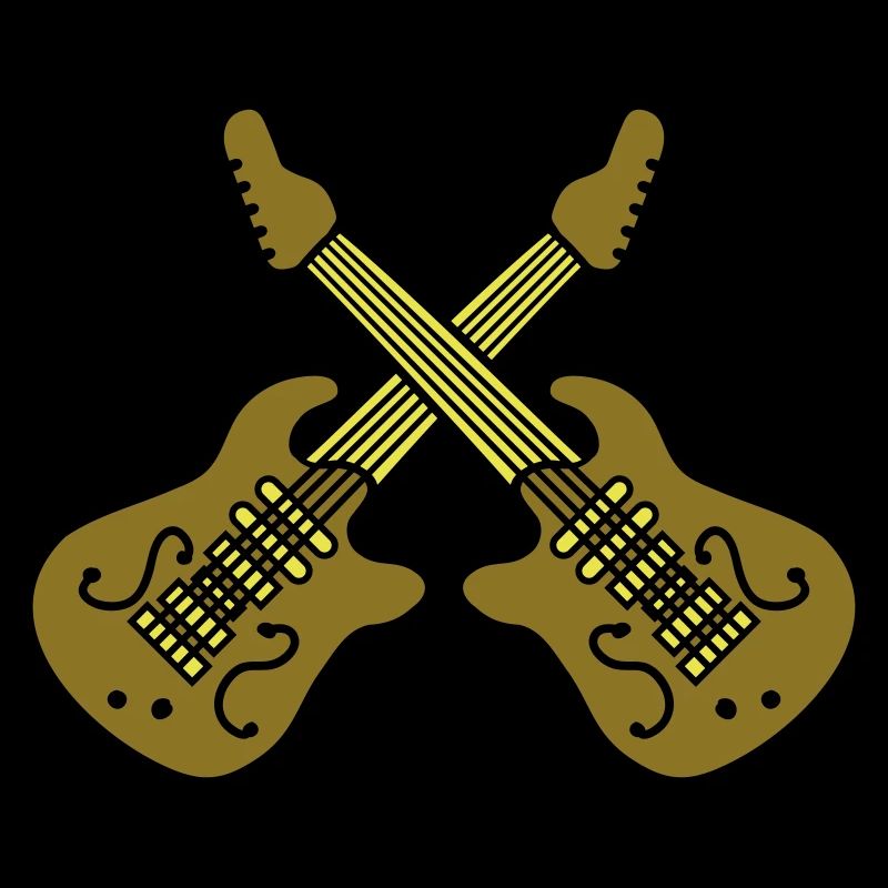 Crossed 2 E guitars