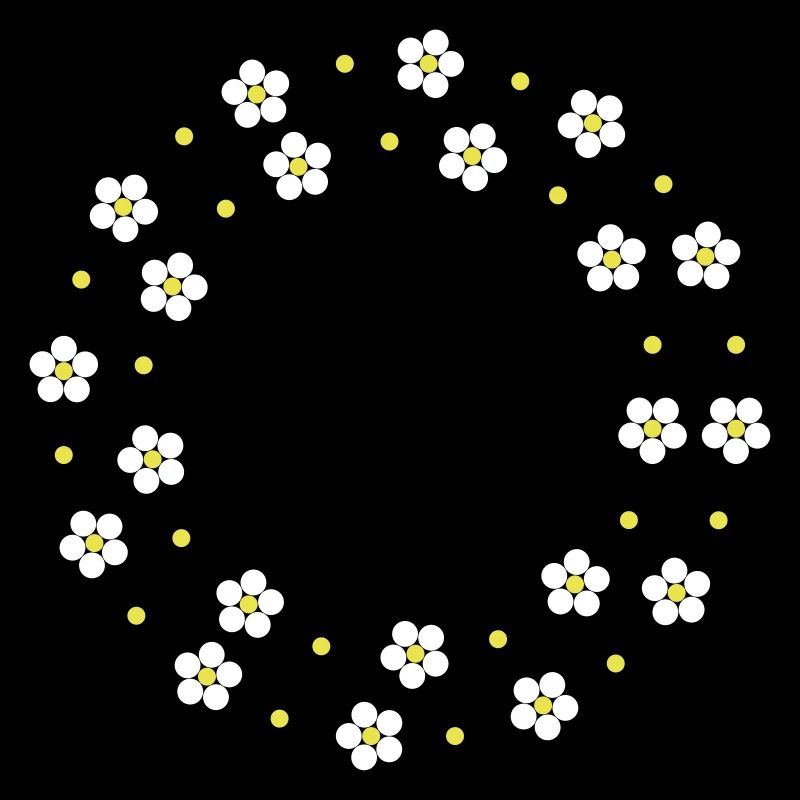 Gänseblümchen Blumen Dekor Daisy Kreis Rahmen